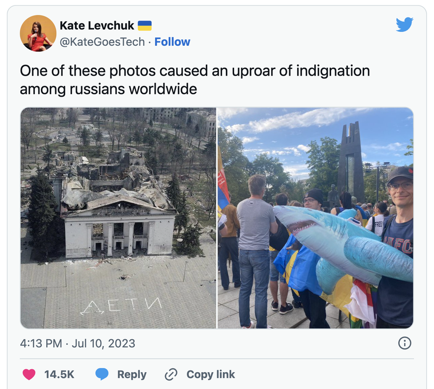 «Eines dieser Fotos sorgte für einen Aufschrei der Empörung unter den Russen weltweit»