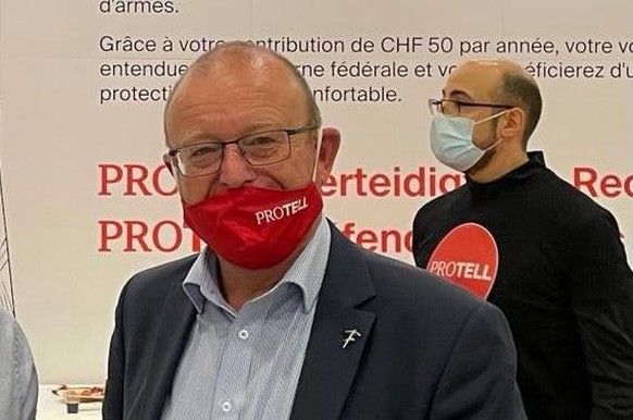 Addor hält sich an die Maskenpflicht – hier bei einer Veranstaltung von «Pro Tell».