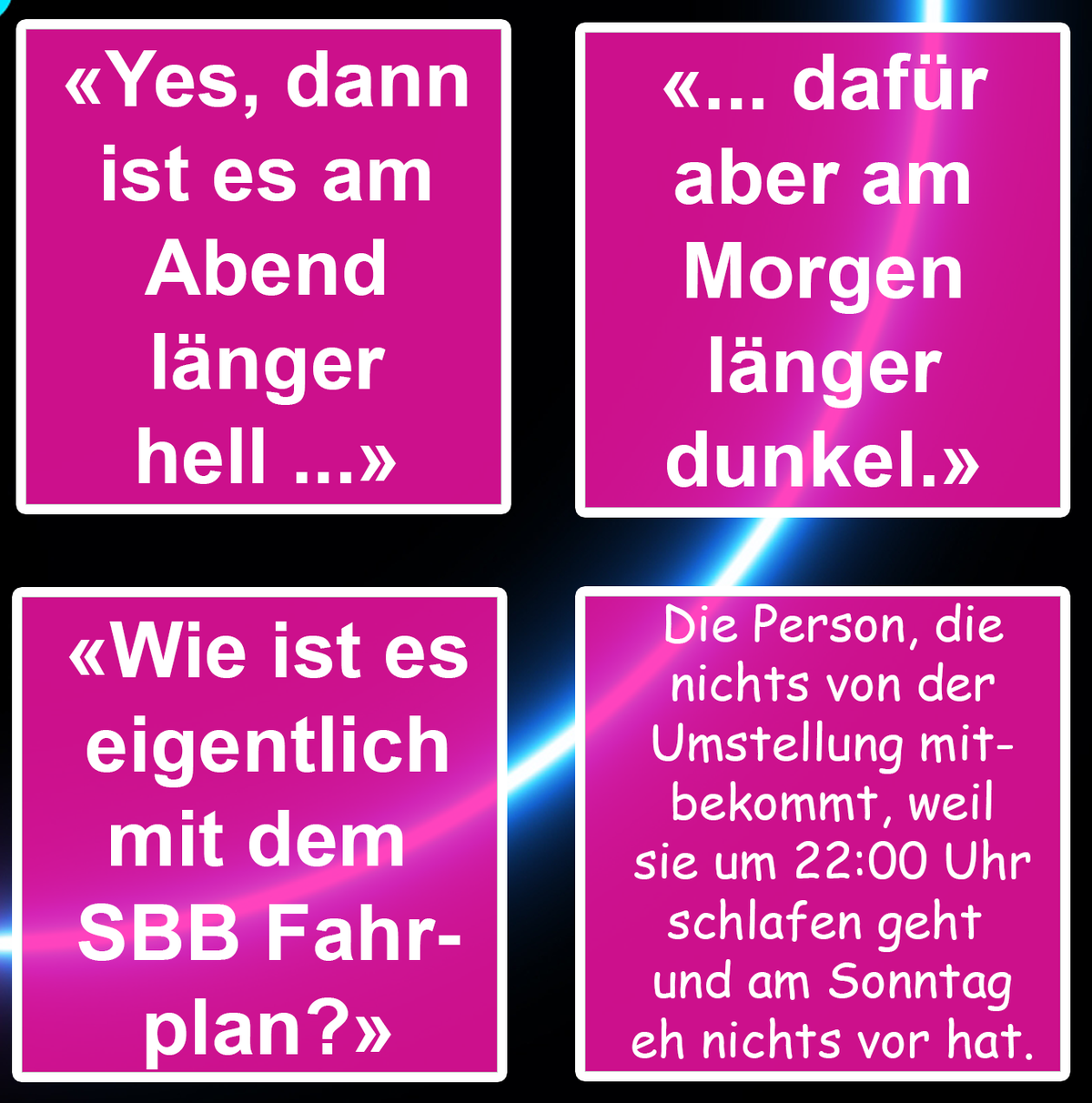 ZEITUMSTELLUNG BULLSHIT-BINGO