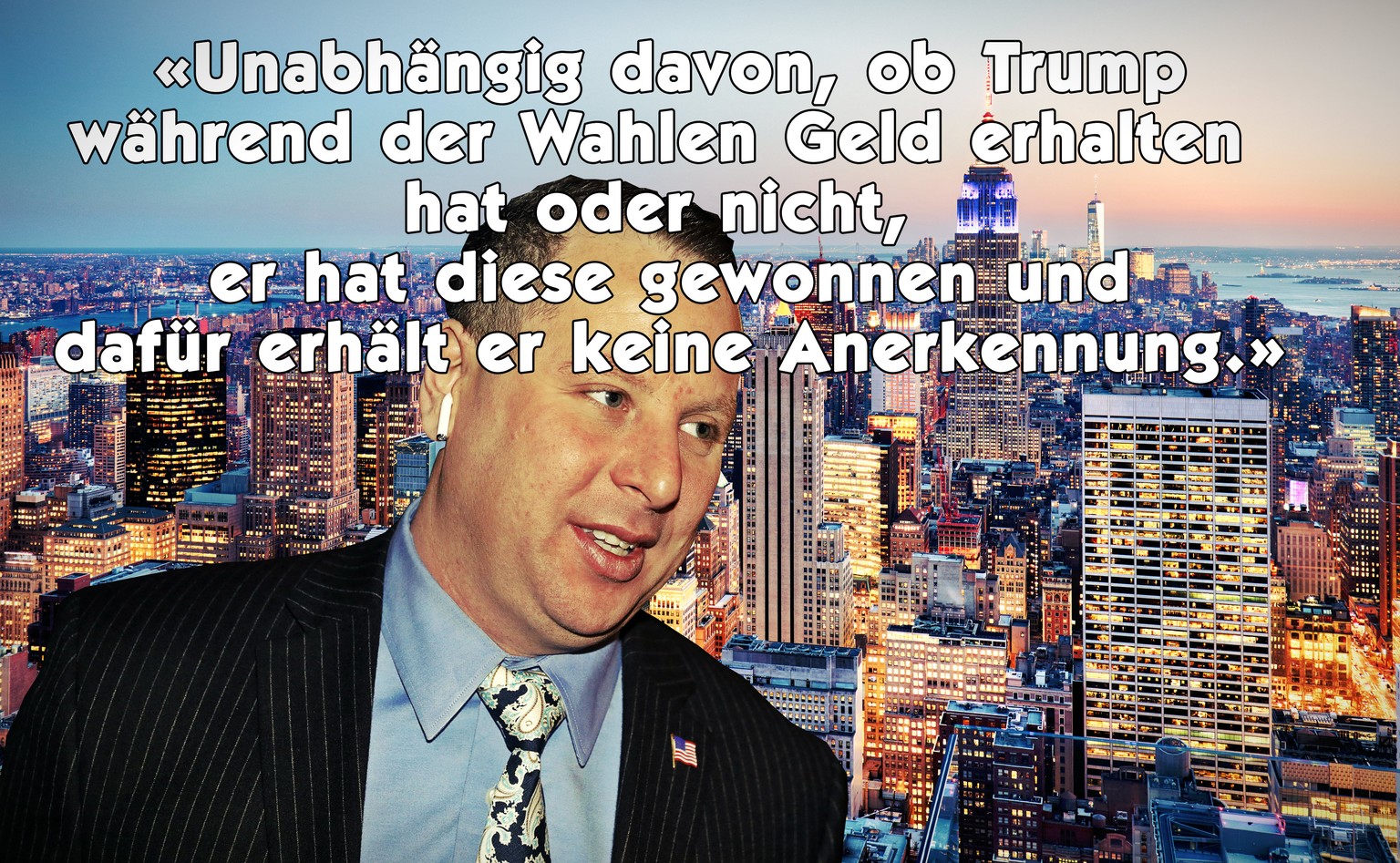 «Irregardless of whether or not he had money coming to him during the election, OK, during the general, he won that election and he doesn't get credit for it.»