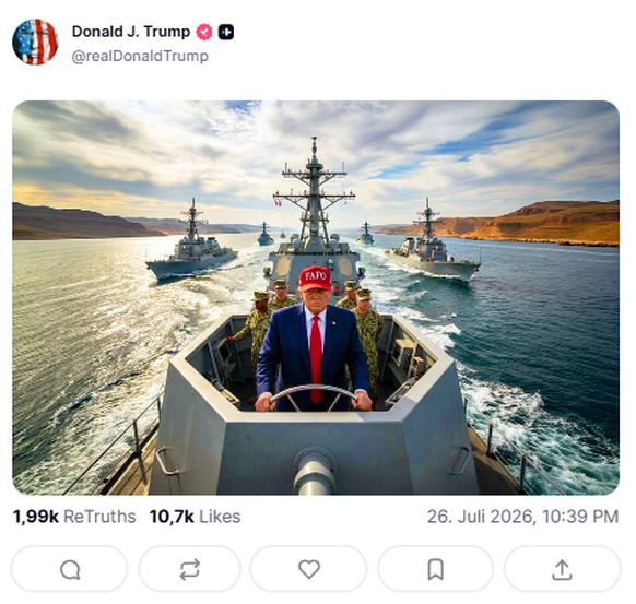 Trump Truthsocial Post: Navy Captain