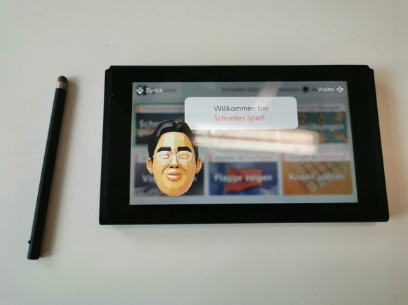 So sieht der Stylus aus, den man mitgeliefert bekommt.