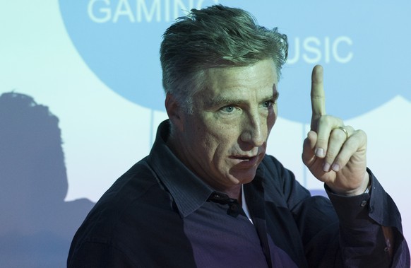 Bracken Darrell, CEO Logitech, speaks during a balance media conference in Zurich, Switzerland, on Wednesday, April 26, 2017. Logitech generated a net profit of 192 million dollars in the accounting y ...