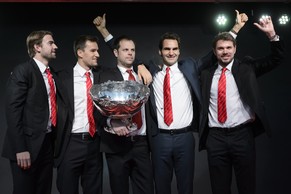 Das Schweizer Davis-Cup-Team geht als Favorit ins rennen.