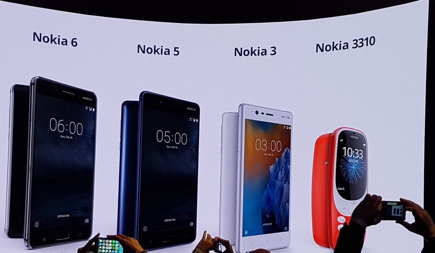 Die Palette der neuen Nokia-Geräte reicht von Billigst-Handys für 40 Franken bis zu über 700 Franken teuren Highend-Smartphones.