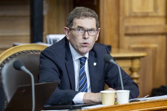 Staenderat Jakob Stark, SVP-TG, spricht an der Sondersession zur Soforthilfe fuer das Bergsturzgebiet in Blatten an der Sommersession der Eidgenoessischen Raete, am Dienstag, 10. Juni 2025, in Bern. ( ...