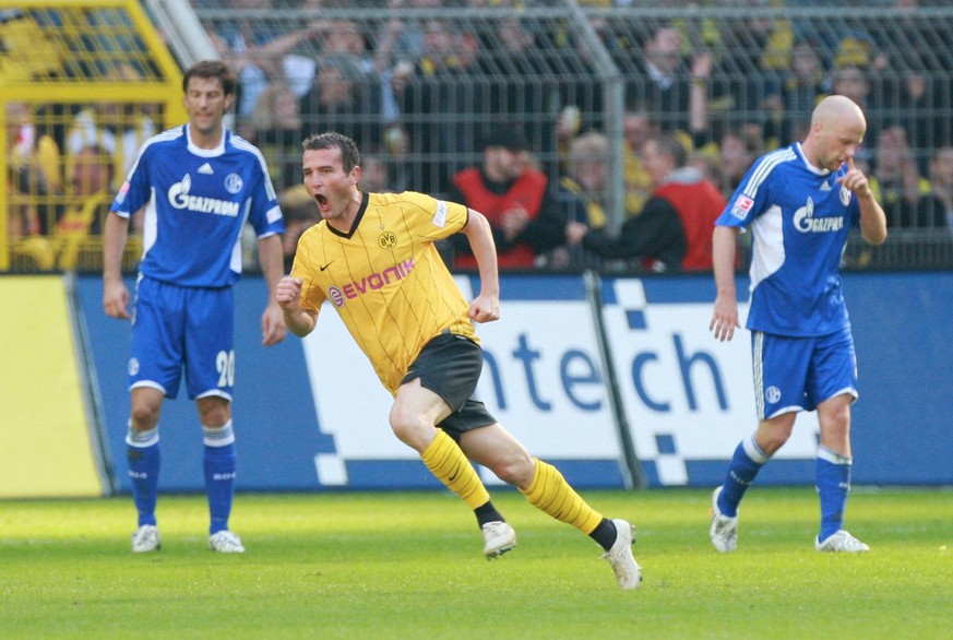 Bildnummer: 03942940 Datum: 13.09.2008 Copyright: imago/Team 2
Alexander Frei (BVB) - Torjubel; Vdig, quer, Jubel Vorschau Derby Revierderby Lokalderby FC Schalke 04 Borussia Dortmund BVB Aufmacher S ...