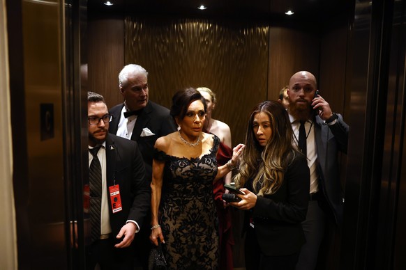Jeanine Pirro, United States attorney for the District of Columbia, attends the annual White House Correspondents Dinner at the Washington Hilton Saturday, March 25, 2026, in Washington. (AP Photo/Tom ...