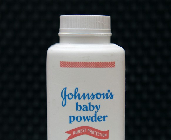 FILE - In this April 15, 2011, file photo, a bottle of Johnson&#039;s baby powder is displayed. Johnson &amp; Johnson is ending production of its iconic talc-based Johnson���s Baby Powder, which has b ...