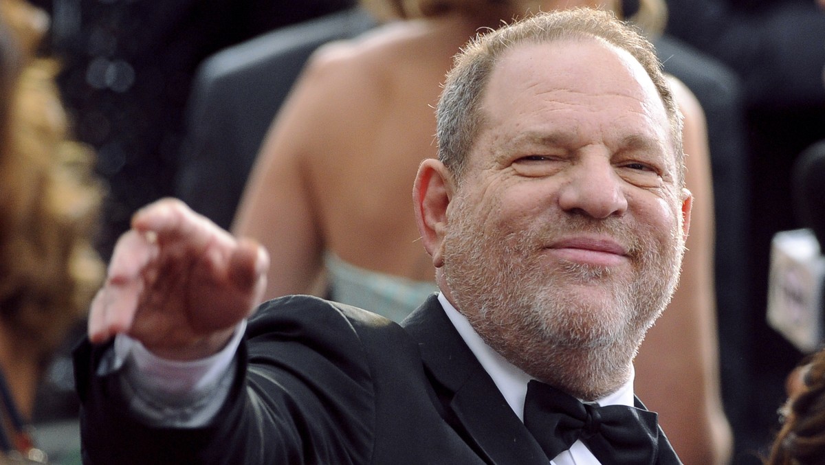 FILE - Media mogul Harvey Weinstein arrives at the Oscars at the Dolby Theatre in Los Angeles, Feb. 22, 2015. Five years after women's stories about him made the #MeToo movement explode, Weinstei ...