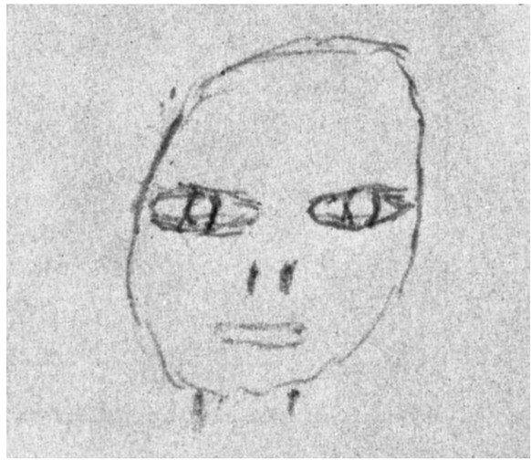 Der Führer in der Skizze von Barney Hill.
