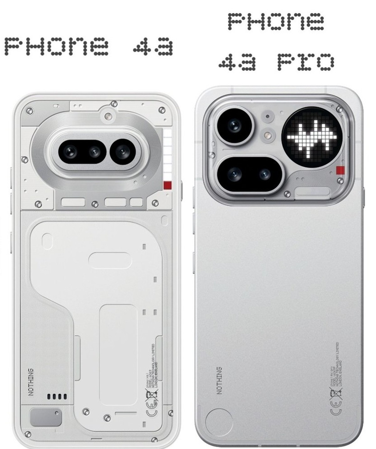 Nothing Phone 4a und Phone 4a Pro mit rundem Pixel-Display: unterschiedliches Design, aber technisch eng verwandt.
