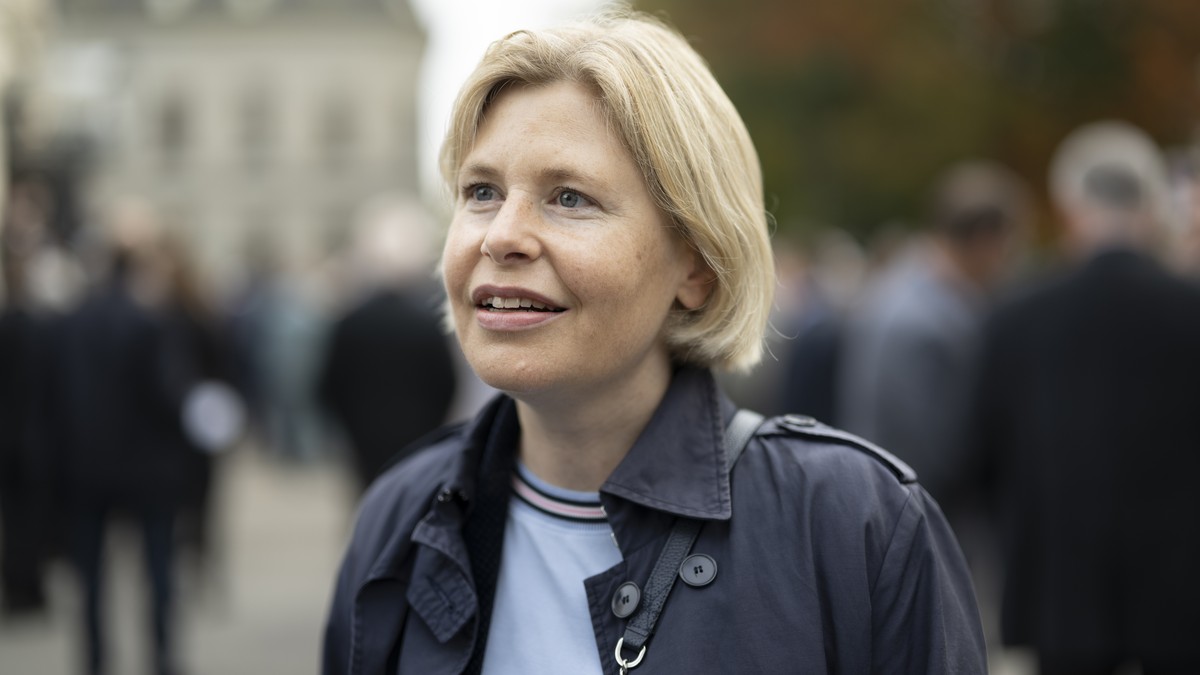 Nationalraetin Esther Friedli, aufgenommen am Rande der Eroeffnung der 79. OLMA Schweizer Messe fuer Landwirtschaft und Ernaehrung, am Donnerstag, 13. Oktober 2022, in St. Gallen. Die Messe mit Gastka ...