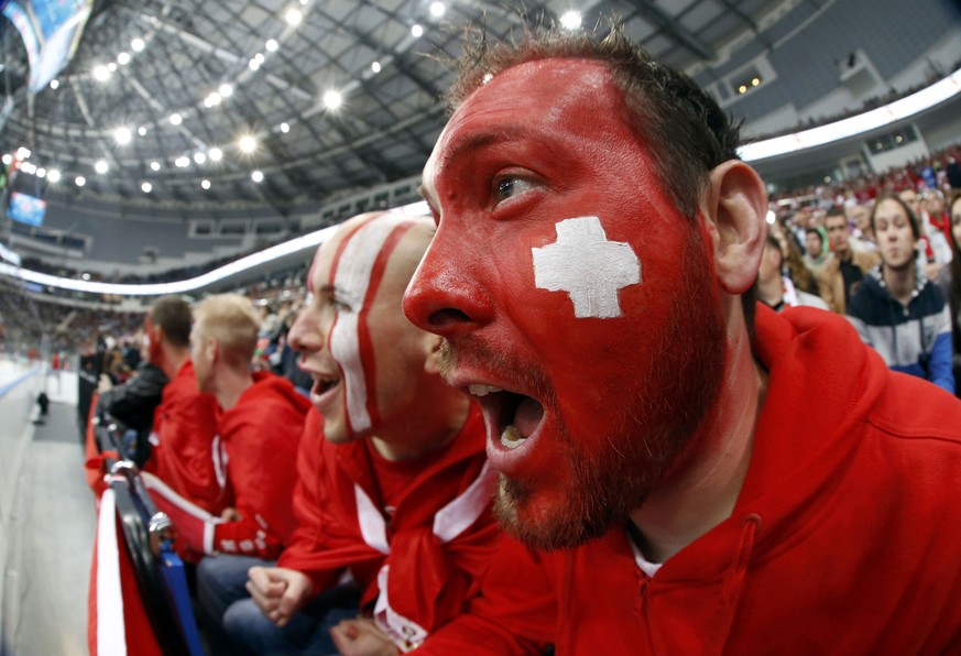 Die Schweizer Fans schreien sich die Seele aus dem Leib. Vergebens ...