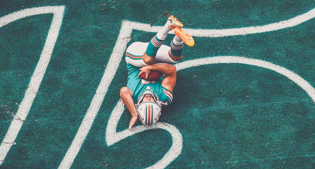 Unfassbar, aber wahr! Kicker Sanders fängt den Pass von Punter Haack in der Endzone.