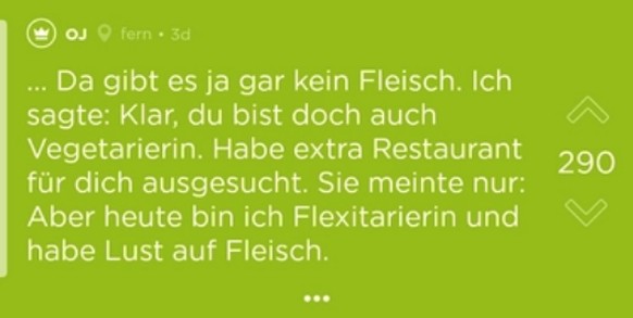 Jodler datet Vegetarierin – bei ihrer Bestellung verliert er die Lust auf mehr