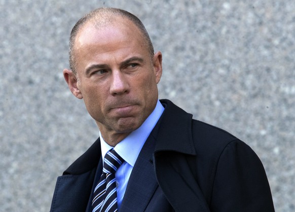 FILE - In this April 26, 2018 file photo, Michael Avenatti, attorney for Stormy Daniels, who alleges she had an affair with President Donald Trump, leaves federal court in New York after a hearing for ...