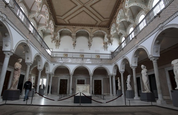 A man walks inside national Bardo museum, in Tunis March 27, 2015. Tunisia said on Thursday that the attack on the Tunis museum last week was launched by a cell of 23 militants, including an Algerian  ...