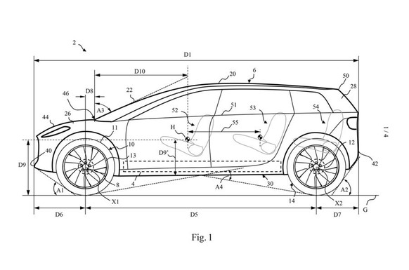 Dyson Elektroauto Patentzeichnungen