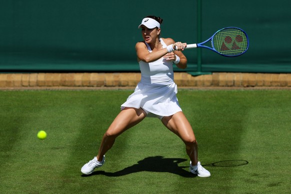 Belinda Bencic during her first round match Wimbledon Tennis Championships, Day 1, The All England Lawn Tennis and Croquet Club, London, UK - 29 Jun 2026London The All England Lawn Tennis and United K ...