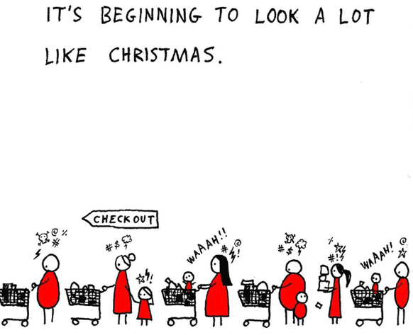 isländische Karikaturist Hugleikur Dagsson Weihnachts Comics