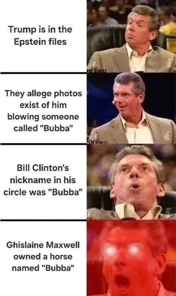 Alles Bubba? Die frechsten Memes zu Donald Trump und Bill Clinton\nDer mit dem Pferd "tanzt"