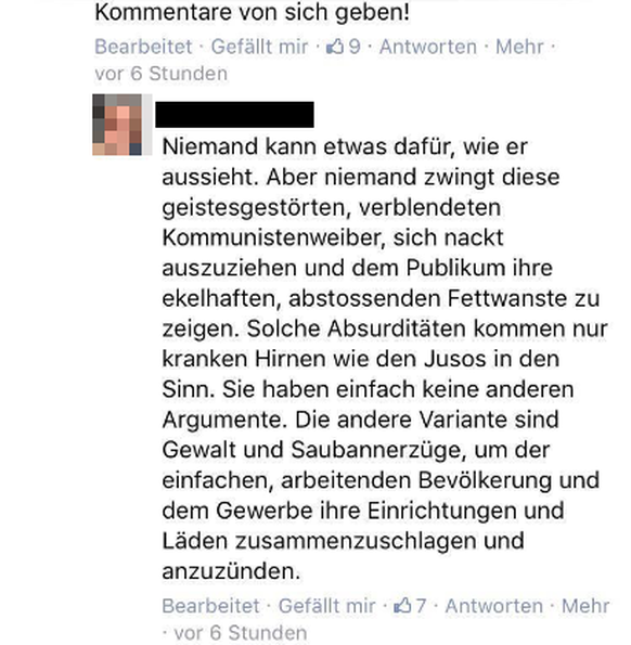 Hass im Netz, Andreas Glarner, Juso