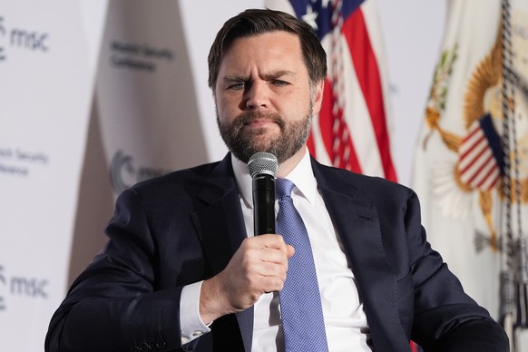 Vice President JD Vance speaking at the Munich Leaders Meeting, Wednesday, May 7, 2025, in Washington. (AP Photo/Julia Demaree Nikhinson)
Vance