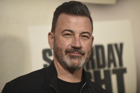 Jimmy Kimmel arrives for a special screening of the film &quot;Saturday Night&quot; at the Vista Theater, Tuesday, Sept. 24, 2024, in Los Angeles. (Photo by Richard Shotwell/Invision/AP)
Jimmy Kimmel