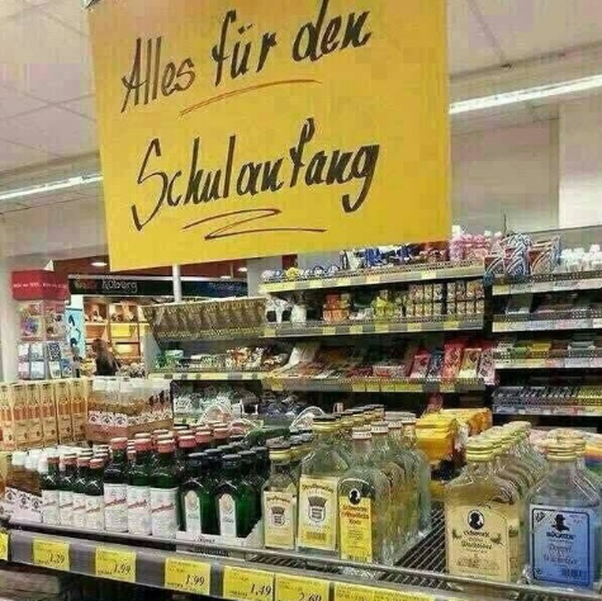 Fail: Alles für den Schulanfang: Alkohol