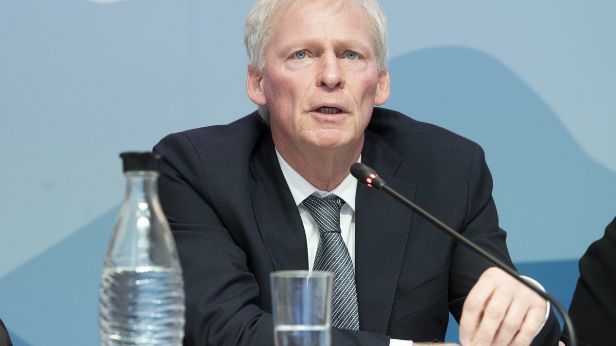 Claudio Zali State Councillor of the Canton Ticino during the Press conference on the referendum of 28 September 2025 on Wednesday, 15 April 2026 at the Palazzo delle Orsoline in Bellinzona. In Septem ...