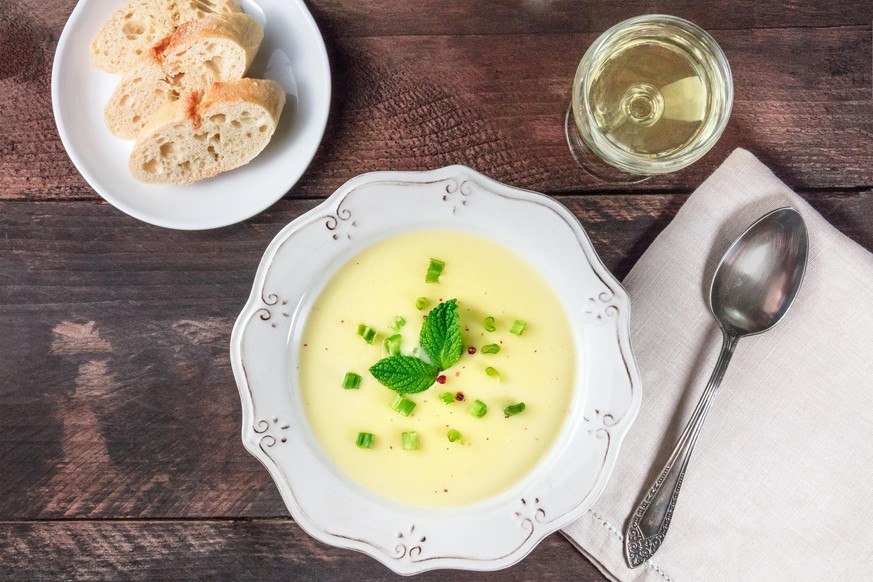 vichyssoise kalte lauchsuppe französisch frankreich food essen küche cuisine