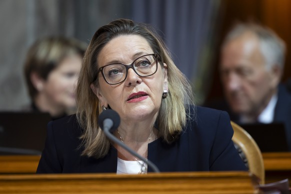 Heidi Z'graggen, Mitte-UR, waehrend der Herbstsession der Eidgenoessischen Raete, am Dienstag, 9. September 2025 im Staenderat in Bern. (KEYSTONE/Peter Klaunzer)