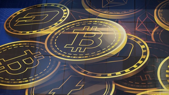 FILE - An advertisement of Bitcoin, one of the cryptocurrencies, is displayed on a building in Hong Kong, on Nov. 18, 2021. Crypto exchange Bittrex was fined $24 million by U.S. authorities on Tuesday ...