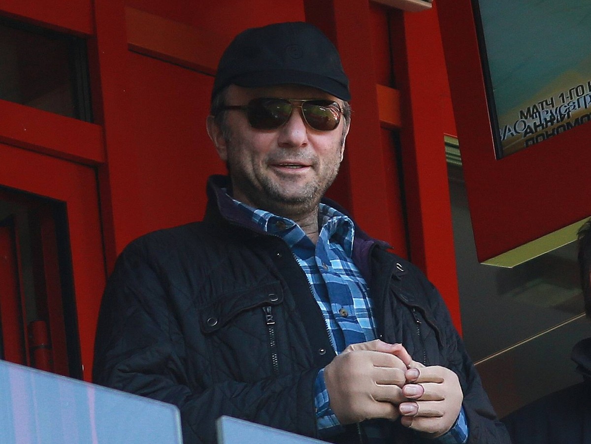 April 13, 2014. Russia, Moscow, Stadium Lokomotiv. Russian football Premier League 2013/14.Suleiman Kerimov owner Anji during round 25 match between FC Lokomotiv (Moscow) and FC Anzhi (Makhachkala) Dm ...