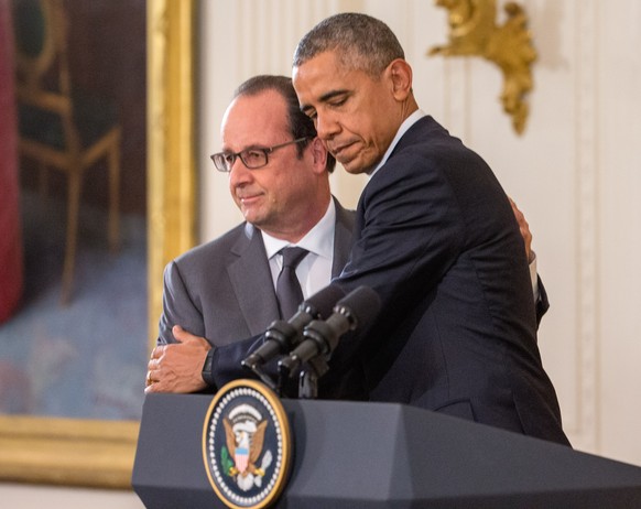 Hollande und Obama: Nur ein bescheidenes Aufstocken der Luftangriffe.