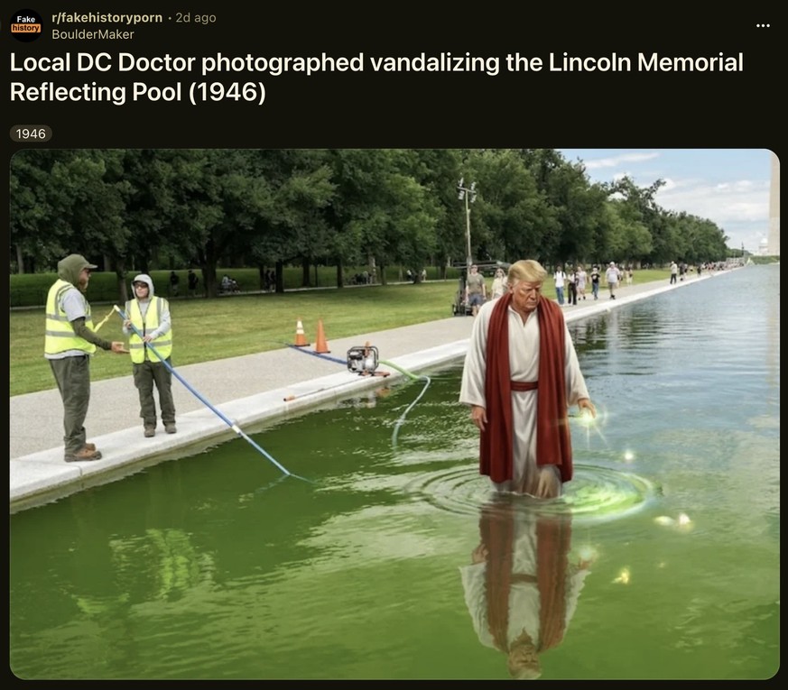 Trump Reflecting Pool Meme (2026)