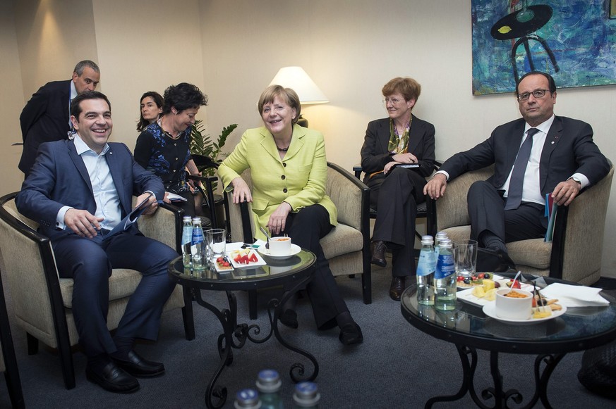 Bis auf Hollande (ganz rechts) scheinen sich alle zu amüsieren.