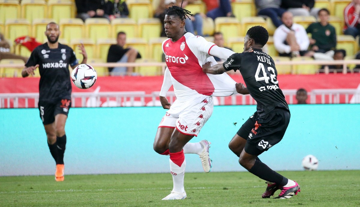 Association Sportive Monaco v Stade de Reims - Ligue 1 Uber Eats 36 Breel EMBOLO asm - 43 Cheick KEITA sdr during the Ligue 1 Uber Eats match between Monaco and Reims at Louis II Stadium on March 12,  ...