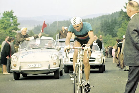 Eddy Merckx 1966 auf dem Nürnburgring.