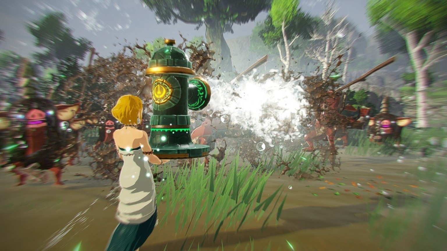 Zelda kann immer wieder mal auf die berühmten Sonau-Komponenten zurückgreifen um abgefahrene Moves vom Stapel zu lassen.