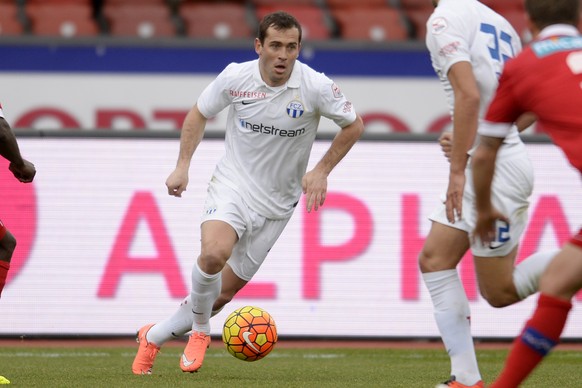 Der Zuercher Alexander Kerzhakov im Fussball Meisterschaftsspiel der Super League zwischen dem FC Zuerich und dem FC Sion, im Stadion Letzigrund in Zuerich, am Sonntag, 7. Februar 2016. (KEYSTONE/Nick ...