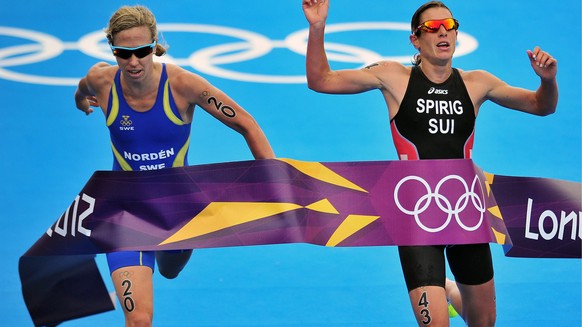 2012 gewann Spirig hauchdünn vor der Schwedin Lisa Norden die Goldmedaille. 