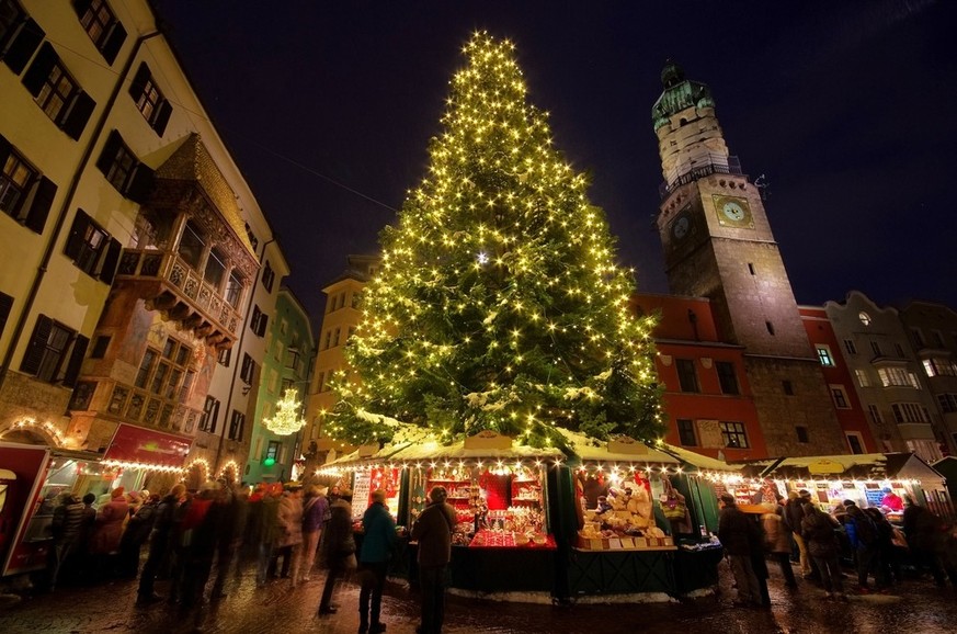 Der beliebte Weihnachtsmarkt in Innsbruck.