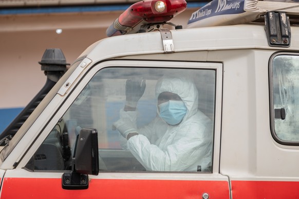 A paramedic transports a suspected Ebola case to a treatment center in Bunia, Congo, Monday, June 15, 2026. (AP Photo/Moses Sawasawa)
Congo Ebola