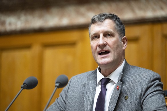 Thomas Stettler, SVP-JU, spricht an der Fruehjahrssession der Eidgenoessischen Raete, am Dienstag, 3. Maerz 2026 im Nationalrat in Bern. (KEYSTONE/Andreas Becker)