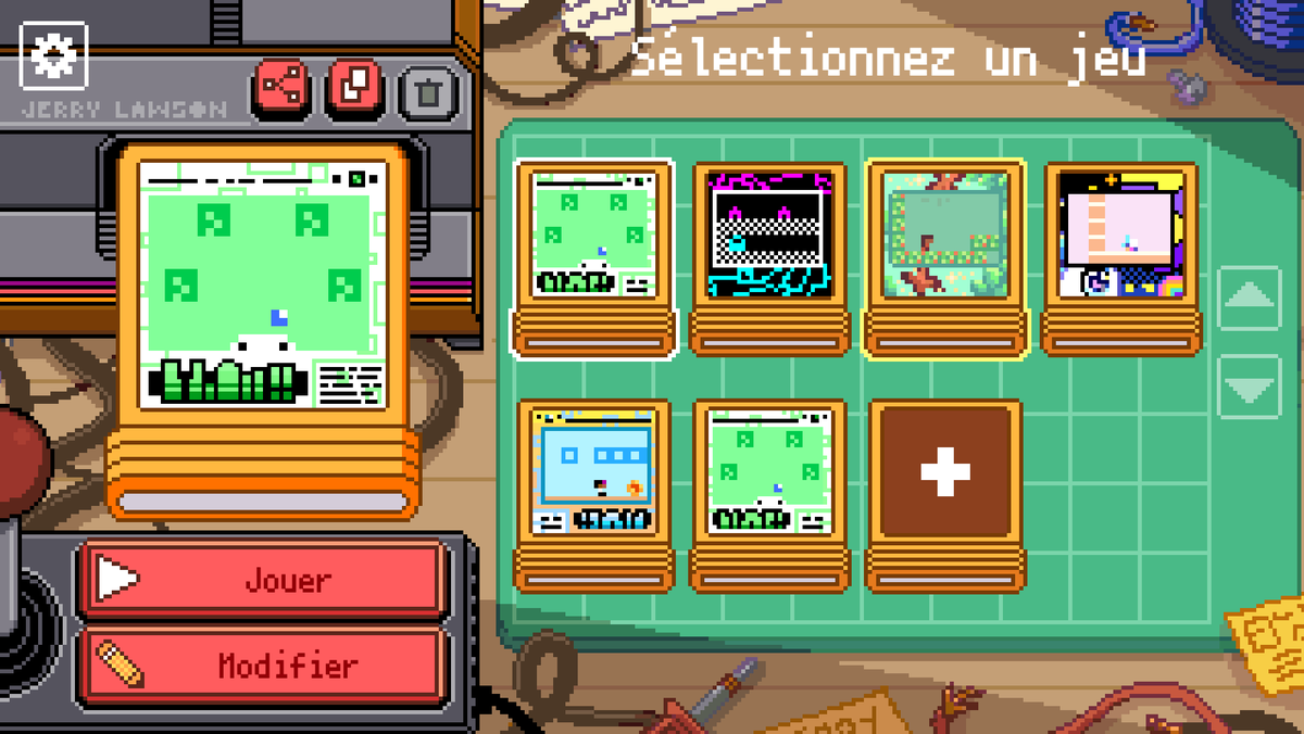 Il y a plusieurs jeux qui vous attendent. Vous pouvez même les modifier vous-même.