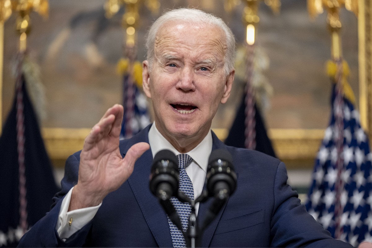 President Joe Biden speaks about the banking system in the Roosevelt Room of the White House in Washington, Monday, March 13, 2023. (AP Photo/Andrew Harnik)
Joe Biden