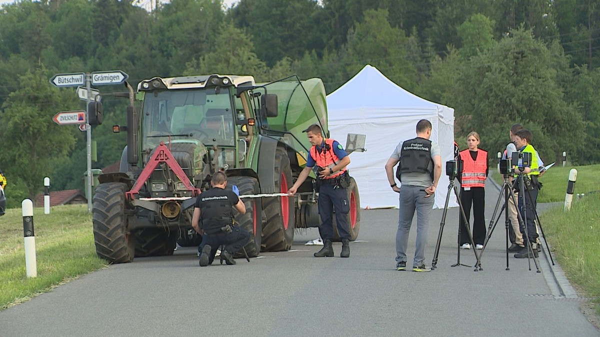Unfall E-Bike traktor Lütisburg, 30.5.2023