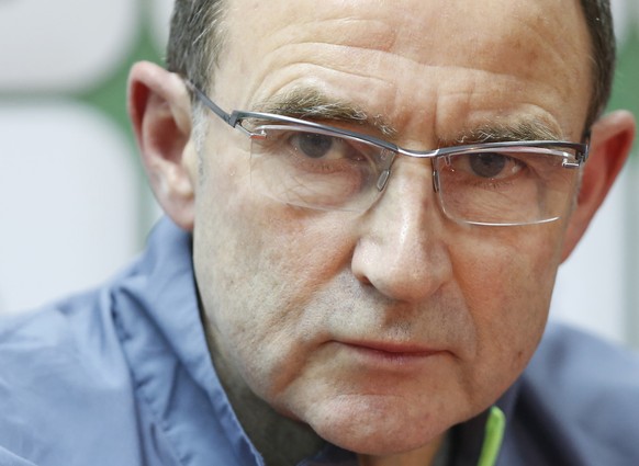 Republic of Ireland national team coach Martin O&#039;Neill addresses to journalist during press conference in Zenica, Bosnia, on Thursday, Nov. 12, 2015. Bosnia will play EURO 2016 playoff soccer mat ...